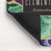 Peacock Watercolor Agate V2 Anpassbar Mousepad (Ecke)