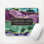 Peacock Watercolor Agate V2 Anpassbar Mousepad (Mit Mouse)