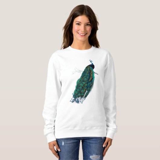 Peacock Watercolor Sweatshirt (Vorne ganz)
