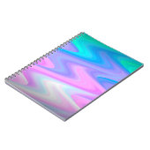 Peacock Waves Spiral Foto Notebook Notizblock (Linke Seite)