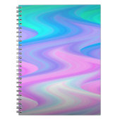 Peacock Waves Spiral Foto Notebook Notizblock (Vorderseite)