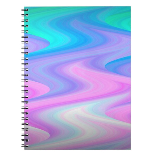 Peacock Waves Spiral Foto Notebook Notizblock (Vorderseite)