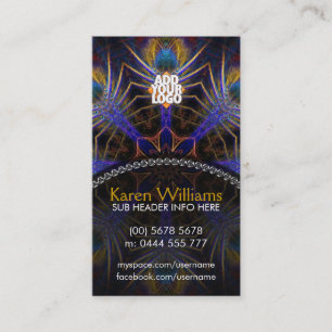 Peacock Web Tarot New Age Business Card Visitenkarte