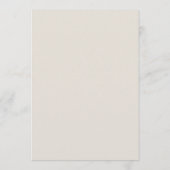 PEACOCK WEDD MENÜKARTE (Rückseite)