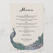 PEACOCK WEDD MENÜKARTE (Vorderseite)