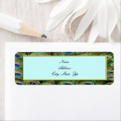 Peacock Wedding Address Labels (Insitu)