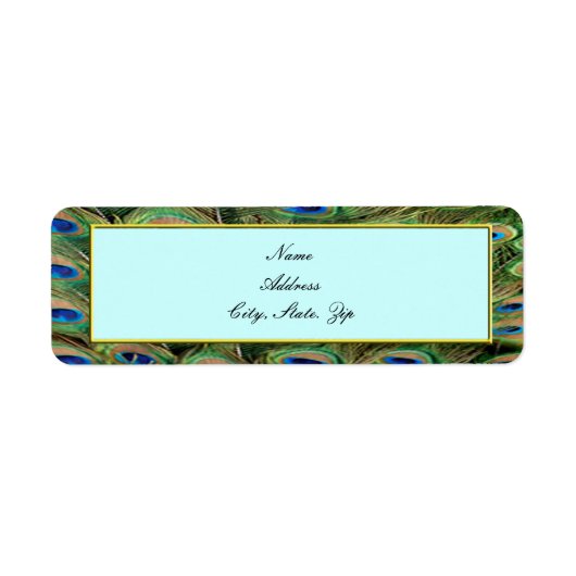 Peacock Wedding Address Labels (Vorne)