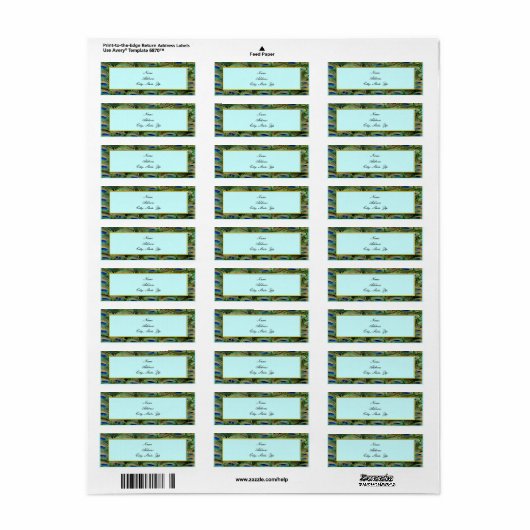 Peacock Wedding Address Labels (Vorne)