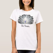 Peacock Wedding Bride T-Shirt (Vorderseite)