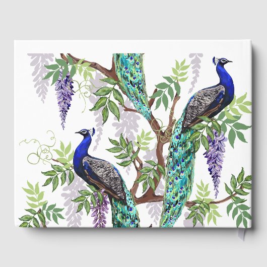 Peacock Wedding Gästebuch (Rückseite)