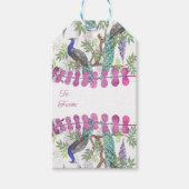 Peacock Wedding Geschenkanhänger (Vorderseite)