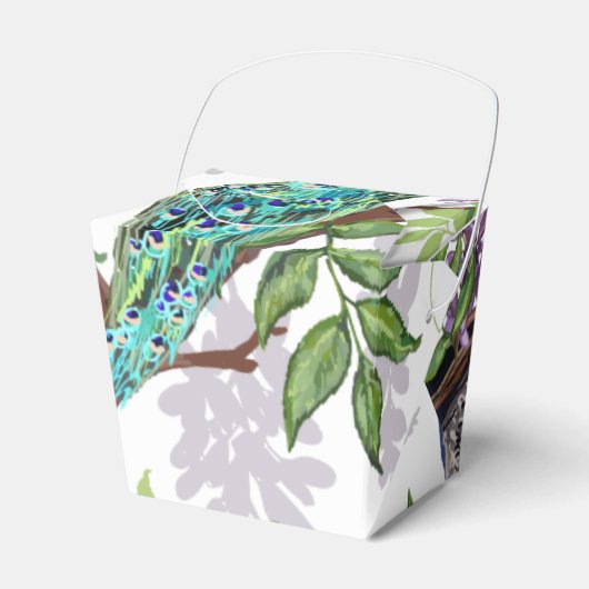 Peacock Wedding Geschenkschachtel (Vorderseite)