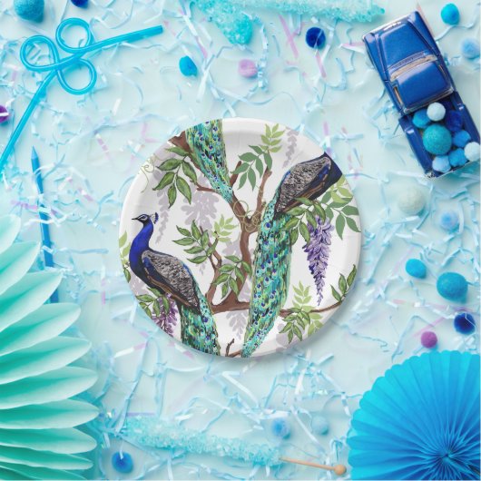 Peacock Wedding Pappteller (Party)