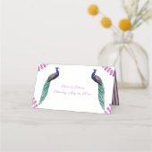 Peacock Wedding Platzkarte (Rückseite)