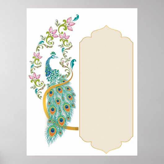 Peacock Wedding Poster (Vorne)