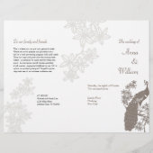 Peacock Wedding Program Flyer (Vorderseite)