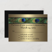 Peacock Wedding RSVP (Vorne/Hinten)