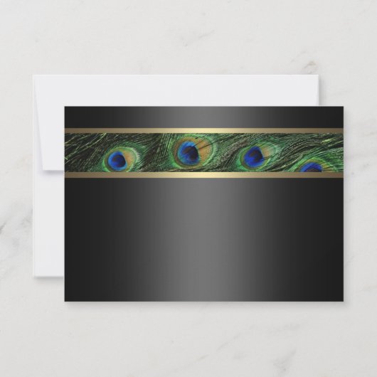 Peacock Wedding RSVP (Rückseite)