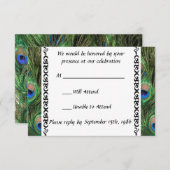 Peacock Wedding RSVP (Vorne/Hinten)