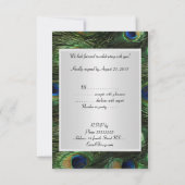 Peacock Wedding RSVP Karte (Rückseite)
