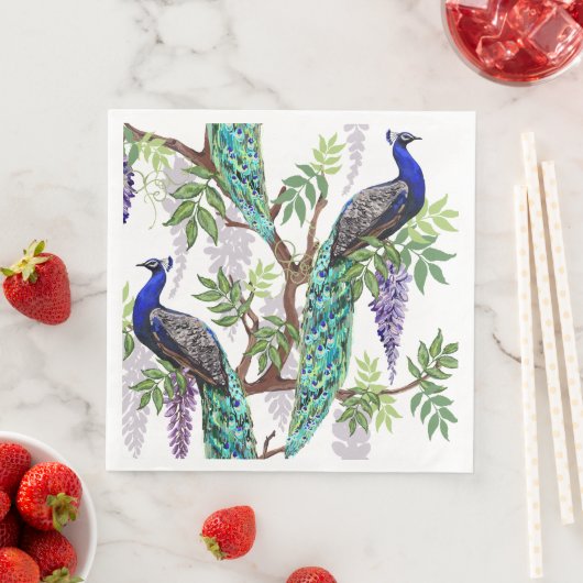 Peacock Wedding Serviette (Beispiel)