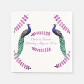 Peacock Wedding Serviette (Vorderseite)