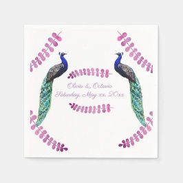Peacock Wedding Serviette