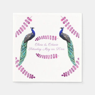 Peacock Wedding Serviette