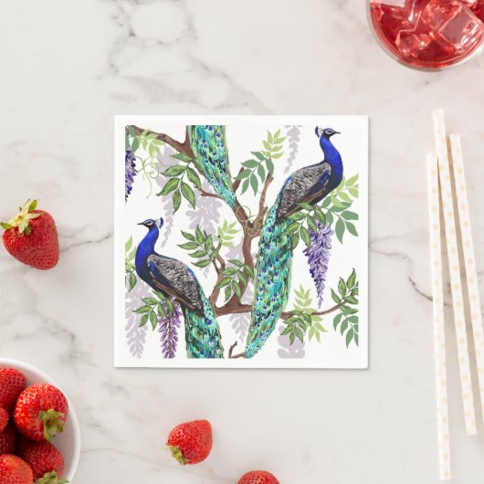 Peacock Wedding Serviette (Beispiel)