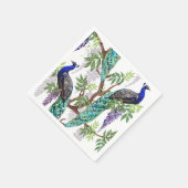 Peacock Wedding Serviette (Ecke)