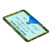 Peacock Wedding speichert das Date Magnet (Rechte Seite)