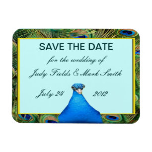 Peacock Wedding speichert das Date Magnet