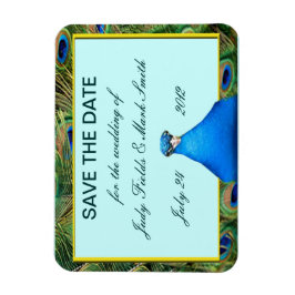 Peacock Wedding speichert das Date Magnet