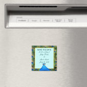 Peacock Wedding speichert das Date Magnet (In Situ (Geschirrspüler))