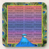 Peacock Wedding Untersetzer (Vorderseite)