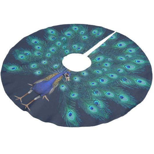 PEACOCK Weihnachtsbäume Polyester Weihnachtsbaumdecke (Schrägansicht)