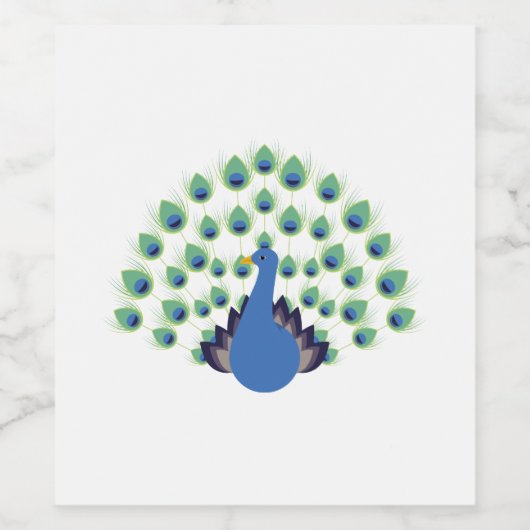 Peacock Weinetikett (Einzelnes Label)