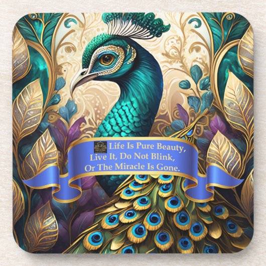 Peacock Wonder Untersetzer (Vorderseite)