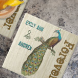 Peacock Wood Grain Forever Anniversary Tile Fliese<br><div class="desc">Peacock Feather Birdcage Hochzeiten - passende Programme, Menus, Beilagen Karten und mehr sehen Vintage Vogelprodukte Peacock Wedding Einladungen Vintage Art Nouveau Peacock Bird Parade Hochzeit - sehen Sie Vintagere Vogelprodukte Vintag Paisley Peacock Colors oder Fuchsia und Limon Paisley Wedding Einladung - Paisley Peacock Colors Wedding Einladungen, UAWG Save the Date...</div>