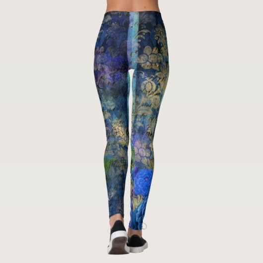 Peacock Yoga Pilates Hot Pants Leggings (Rückseite)