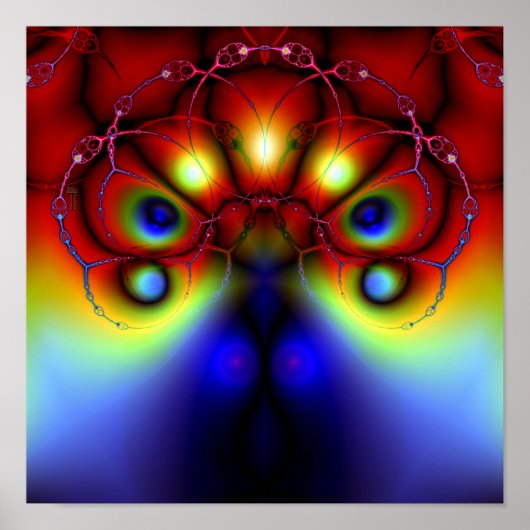 Peacocking From the Shadows (12" x 12") Art Print Poster (Vorne)