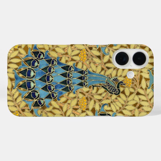 Peacocks Birds Rowan Trees Art Nouveau Case-Mate iPhone Hülle (Rückseite (Horizontal))