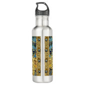 Peacocks Birds Rowan Trees Art Nouveau Edelstahlflasche (Rückseite)