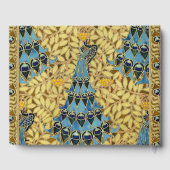 Peacocks Birds Rowan Trees Art Nouveau Gästebuch (Rückseite)