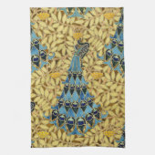 Peacocks Birds Rowan Trees Art Nouveau Geschirrtuch (Vertikal)