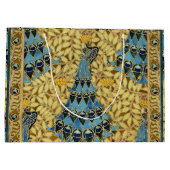 Peacocks Birds Rowan Trees Art Nouveau Große Geschenktüte (Rückseite)