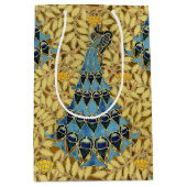 Peacocks Birds Rowan Trees Art Nouveau Mittlere Geschenktüte (Vorderseite)
