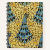 Peacocks Birds Rowan Trees Art Nouveau Notizblock (Vorderseite)