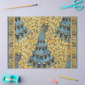 Peacocks Birds Rowan Trees Art Nouveau Seidenpapier (Basteln)