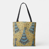 Peacocks Birds Rowan Trees Art Nouveau Tasche (Rückseite)